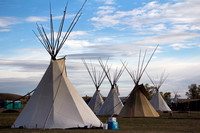 Many Native Americans still prefer the traditional methods of erecting teepees although it is not uncommon to find modern heating devices alongside a more traditional central fire.