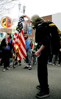 Black Flag Anti-War Protester Portland, OR 2003